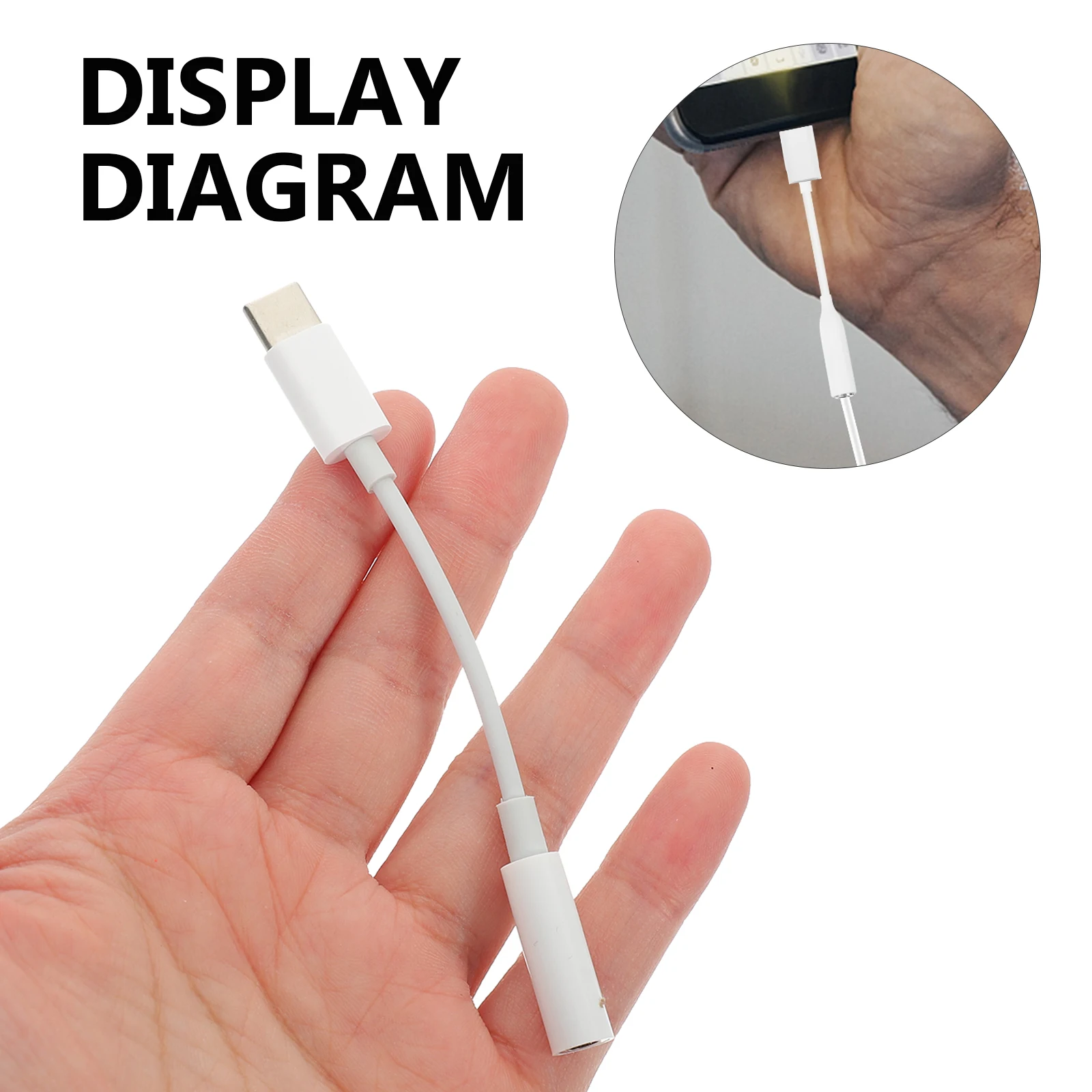 Headphone Adapter Type C to 3.5mm Earphone Converter Black Cable for Smartphone with Tight Connection No Delay
Headphone Adapter Type C to 3.5mm Earphone Converter Black Cable for Smartphone with Tight Connection No Delay