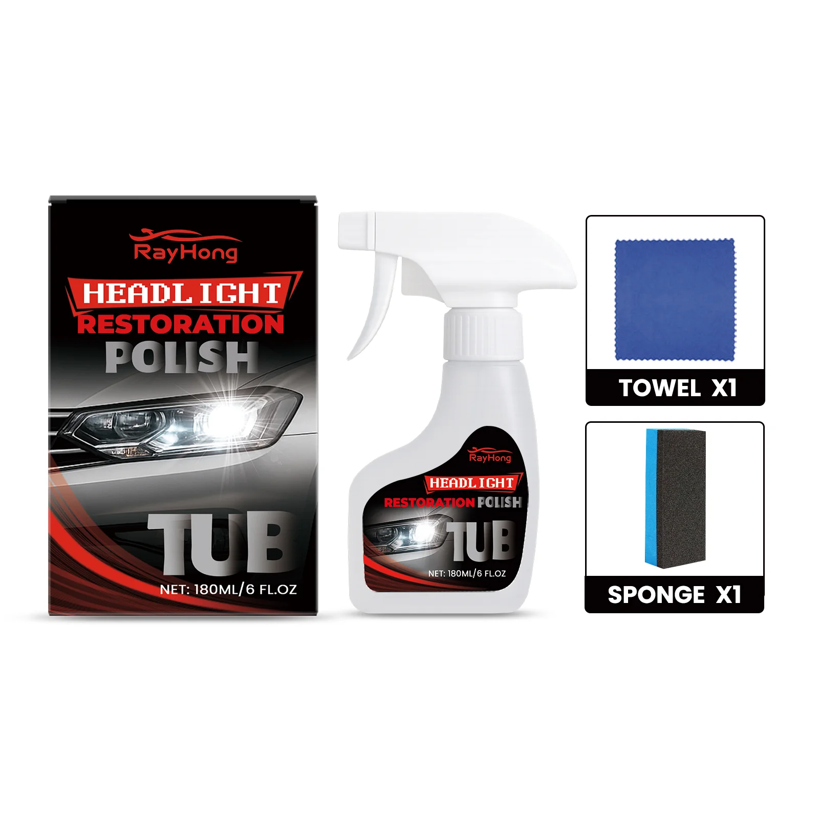Car Headlight Restoration Care Kit, Clean Oxidation & Foggy Residue on Lamp Surface, Remove Yellowing Dimming Issue, Restore High Transparency & Brightness, Practical Refurbishment Agent for Regular Auto Headlamp Daily Maintenance
Car Headlight Restoration Care Kit, Clean Oxidation & Foggy Residue on Lamp Surface, Remove Yellowing Dimming Issue, Restore High Transparency & Brightness, Practical Refurbishment Agent for Regular Auto Headlamp Daily Maintenance