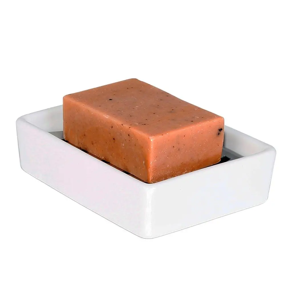 Bathroom Kitchen Counter/Sink Soap Dish Self Draining Soap Saver Storage Organizer Stainless Steel & Ceramic
Bathroom Kitchen Counter/Sink Soap Dish Self Draining Soap Saver Storage Organizer Stainless Steel & Ceramic