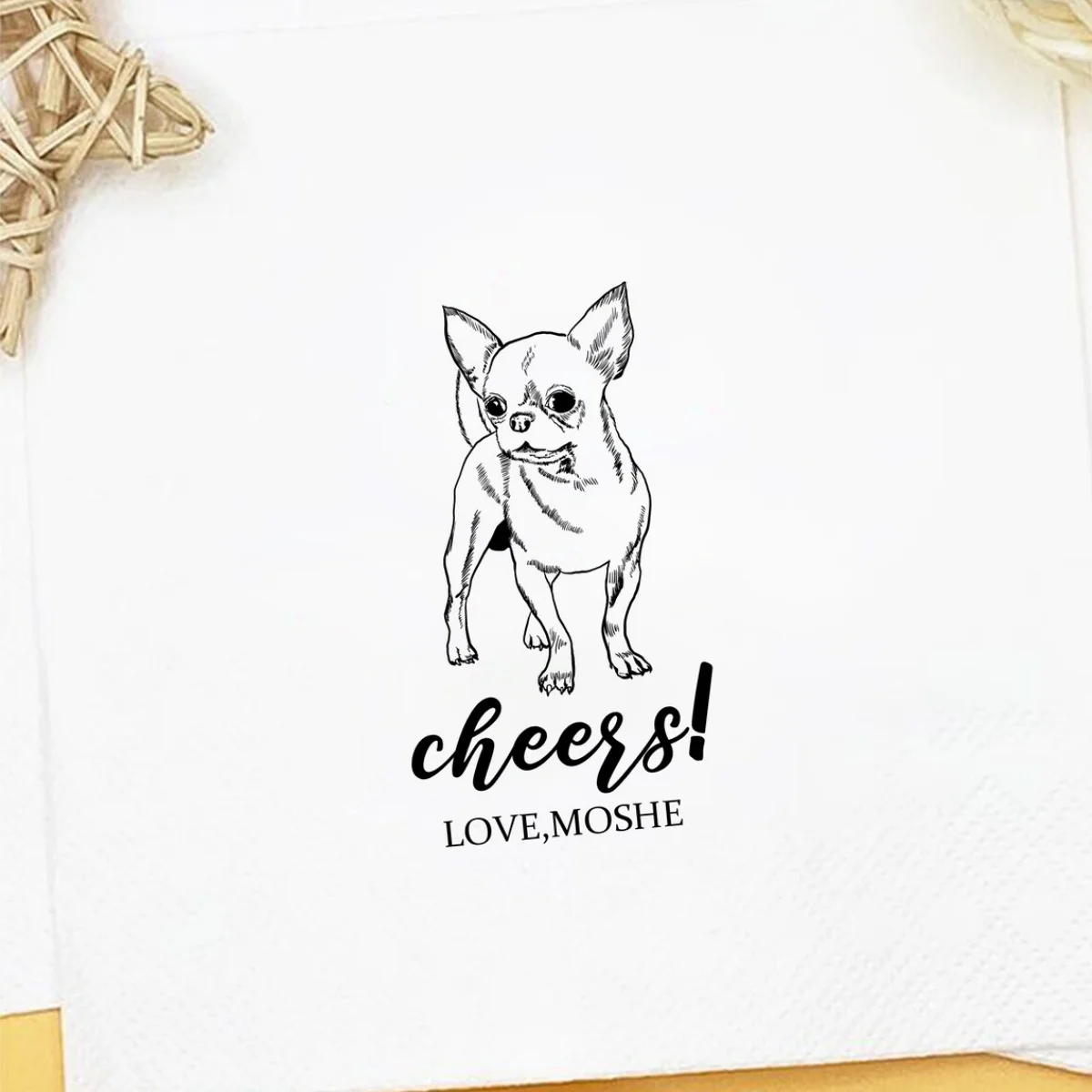 50pcs Pet Wedding Napkins, Custom Dog Cocktail Napkins For Wedding, Luncheon Napkins, Photo + Name Personalized Dog Wedding
50pcs Pet Wedding Napkins, Custom Dog Cocktail Napkins For Wedding, Luncheon Napkins, Photo + Name Personalized Dog Wedding