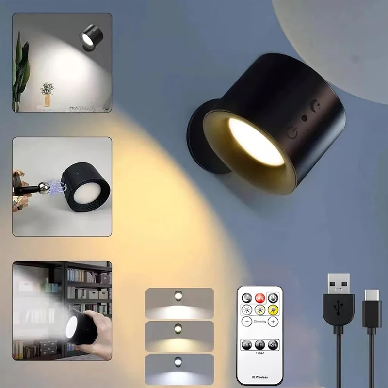 Nice Led Double Head Wall Lamp Touch Control Remote 360 Rotatable USB Recharge Wireless Portable Night Light For Bedroom Reading 
Nice Led Double Head Wall Lamp Touch Control Remote 360 Rotatable USB Recharge Wireless Portable Night Light For Bedroom Reading