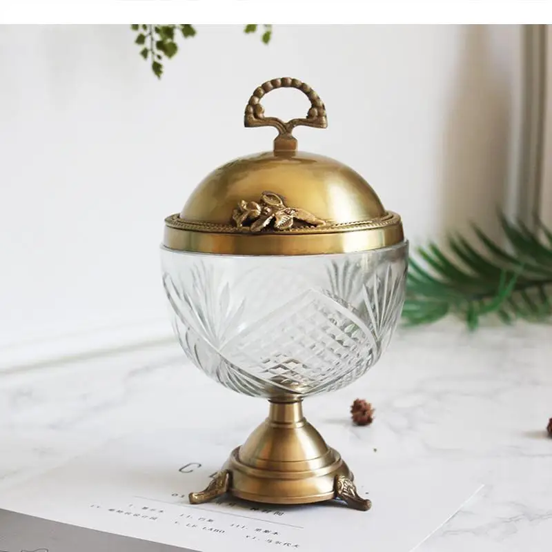 Handmade Brass Glass Storage Jar Candy Snack Dried Fruit Box Decorative Bottle Food Organizer
Handmade Brass Glass Storage Jar Candy Snack Dried Fruit Box Decorative Bottle Food Organizer