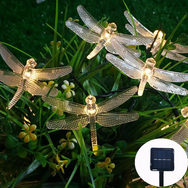 8 Modes 5M 20 LEDs Fairy Lights Solar Dragonfly String Lights Garden Wedding Xmas Tree Halloween Decoration Christmas Lights
8 Modes 5M 20 LEDs Fairy Lights Solar Dragonfly String Lights Garden Wedding Xmas Tree Halloween Decoration Christmas Lights
