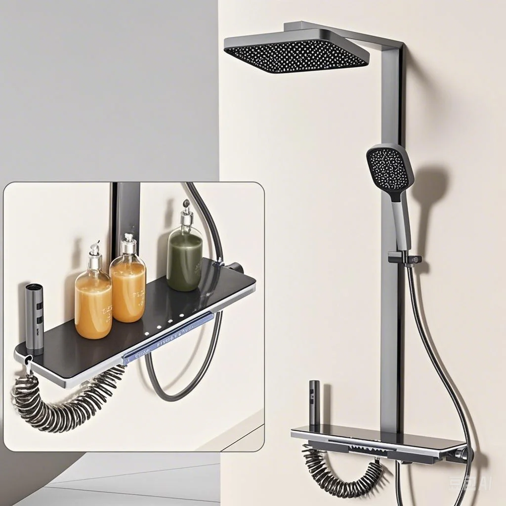 Upgraded 500mm Shelf Rainfall Shower System with Handheld Head - High - Pressure, LED ,rainfall shower head, Cast Copper Valve
Upgraded 500mm Shelf Rainfall Shower System with Handheld Head - High - Pressure, LED ,rainfall shower head, Cast Copper Valve