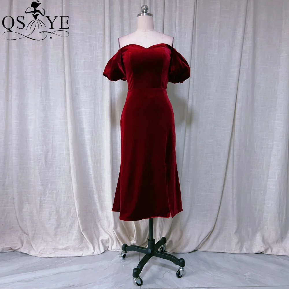 Dark Red Velvet Short Prom Dresses Elastic Fitted Off Shoulder Evening Gown Slim Lady Sexy Party Gown
Dark Red Velvet Short Prom Dresses Elastic Fitted Off Shoulder Evening Gown Slim Lady Sexy Party Gown