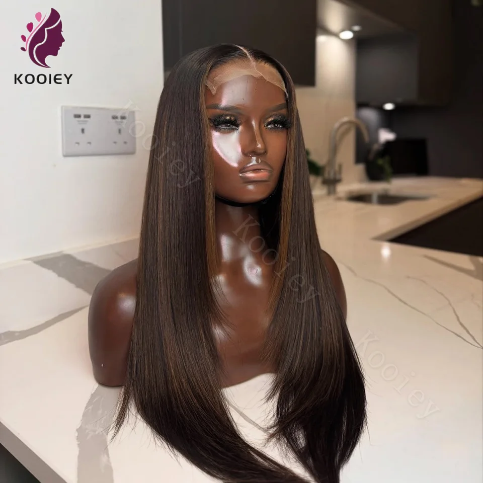 Glueless Highlight Black Brown Layered Cut Human Hair 13x6 Lace Frontal Wigs Pre Plucked 5x5 Silk Top Closure Wigs Bleached Knot
Glueless Highlight Black Brown Layered Cut Human Hair 13x6 Lace Frontal Wigs Pre Plucked 5x5 Silk Top Closure Wigs Bleached Knot