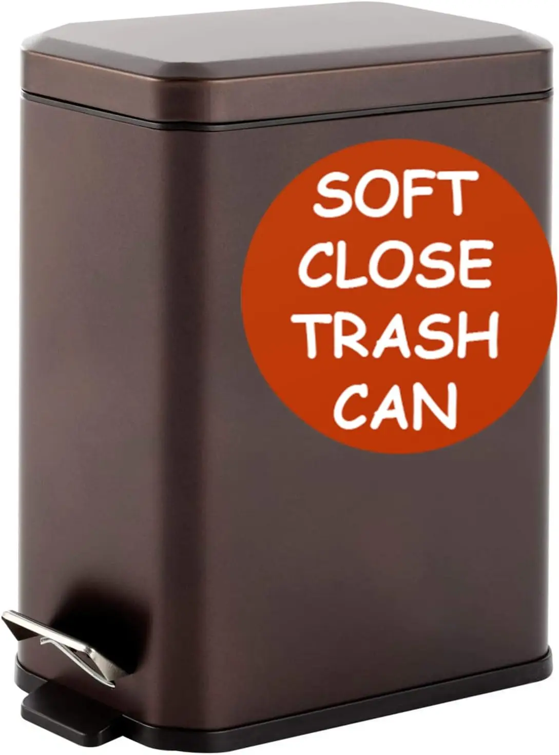 Soft Close, Trash Can 3.2 Gal with Anti - Bag Slip Liner and Lid, Use as Mini Garbage Basket, Dust Bin, or Decor in Bathroom,
Soft Close, Trash Can 3.2 Gal with Anti - Bag Slip Liner and Lid, Use as Mini Garbage Basket, Dust Bin, or Decor in Bathroom,