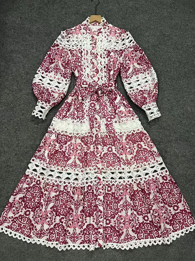 JAMERARY Autumn Women Lace Embroidery Floral Print Long Sleeve Dress Single Breasted Lady Dresses Office Work Holiday Vacation
JAMERARY Autumn Women Lace Embroidery Floral Print Long Sleeve Dress Single Breasted Lady Dresses Office Work Holiday Vacation