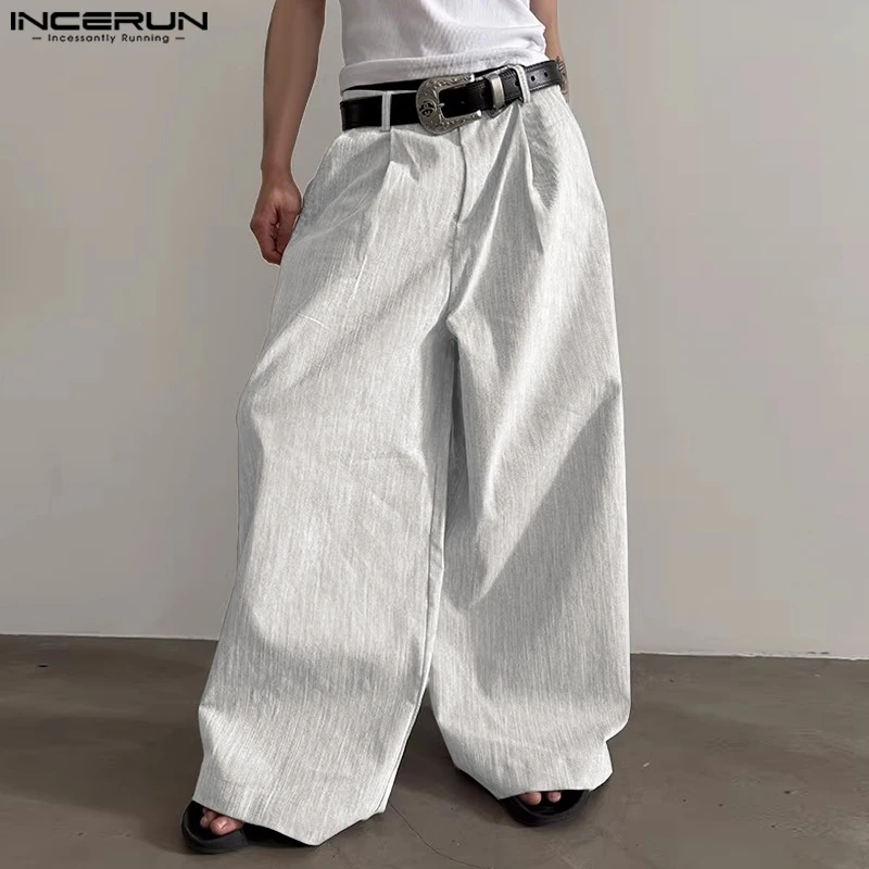 INCERUN Men Wide Leg Pants Solid Color Button Joggers Loose Casual Straight Trousers Men Korean Style Male Long Pants Streetwear
INCERUN Men Wide Leg Pants Solid Color Button Joggers Loose Casual Straight Trousers Men Korean Style Male Long Pants Streetwear