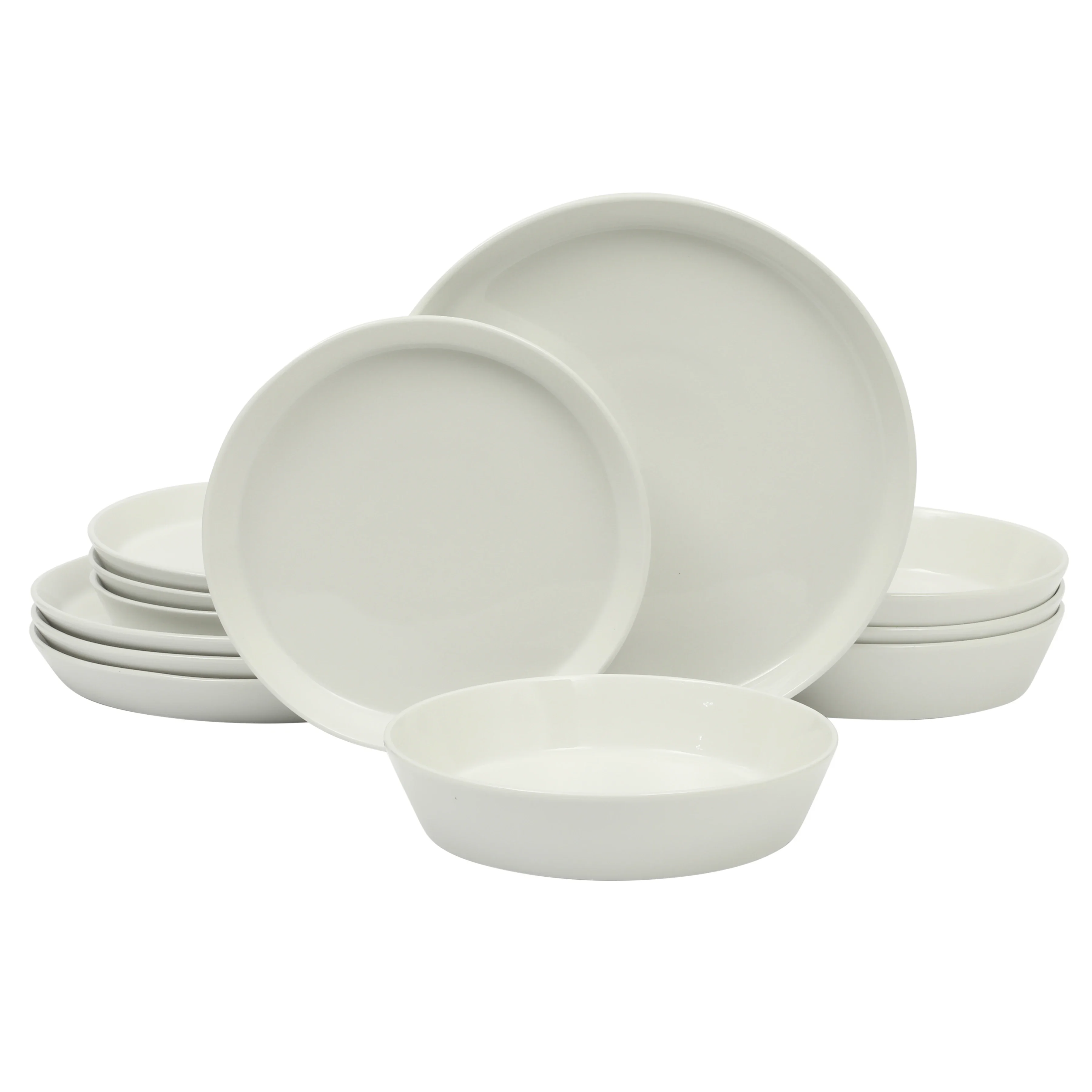 12-Piece White Ceramic Dinnerware Set
12-Piece White Ceramic Dinnerware Set