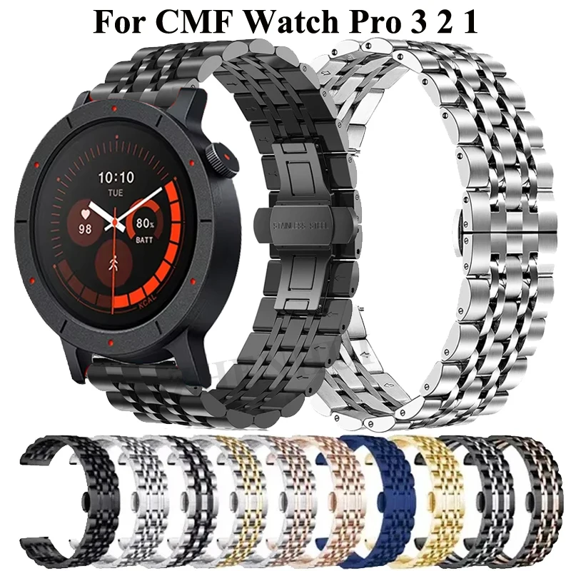 Stainless Steel Strap For CMF Watch Pro 3 Band Wristband 22mm Bracelet Metal Men Band For CMF by Nothing Watch Pro 2 1 Watchband
Stainless Steel Strap For CMF Watch Pro 3 Band Wristband 22mm Bracelet Metal Men Band For CMF by Nothing Watch Pro 2 1 Watchband