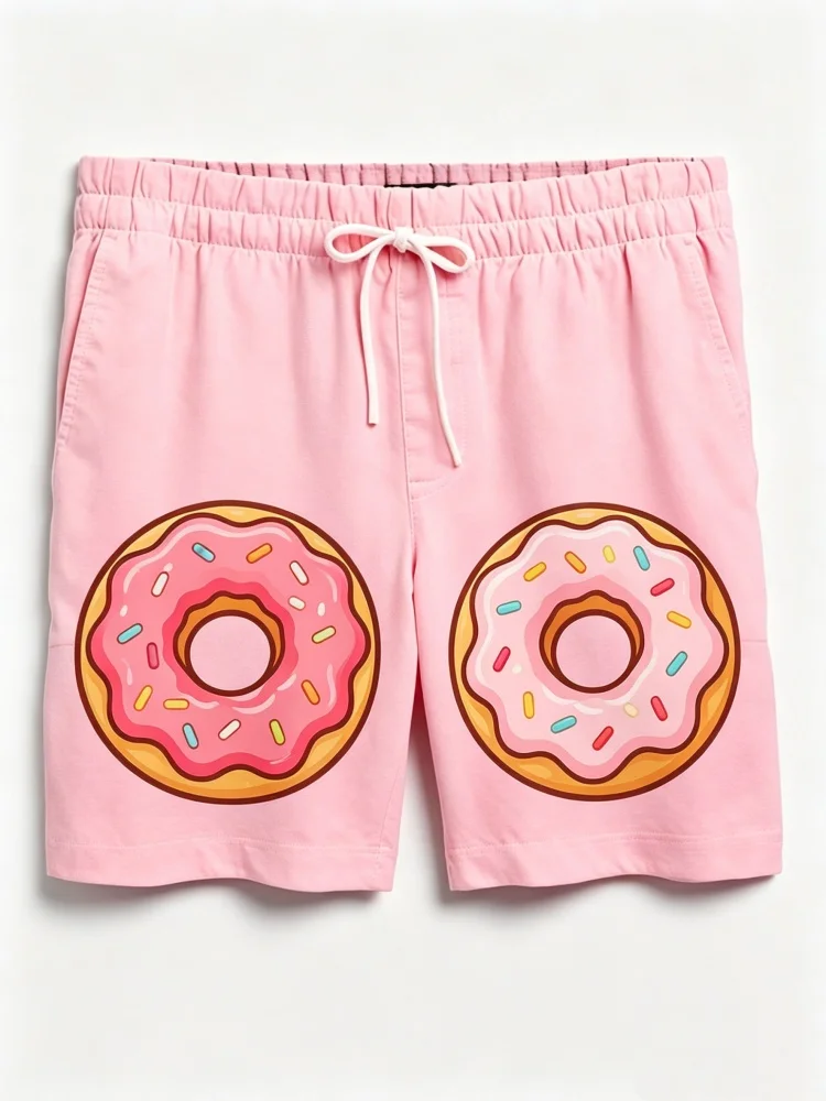 Men Pink Cute Cartoon Donut Print Drawstring Waist Casual Daily Shorts With Side Pockets
Men Pink Cute Cartoon Donut Print Drawstring Waist Casual Daily Shorts With Side Pockets