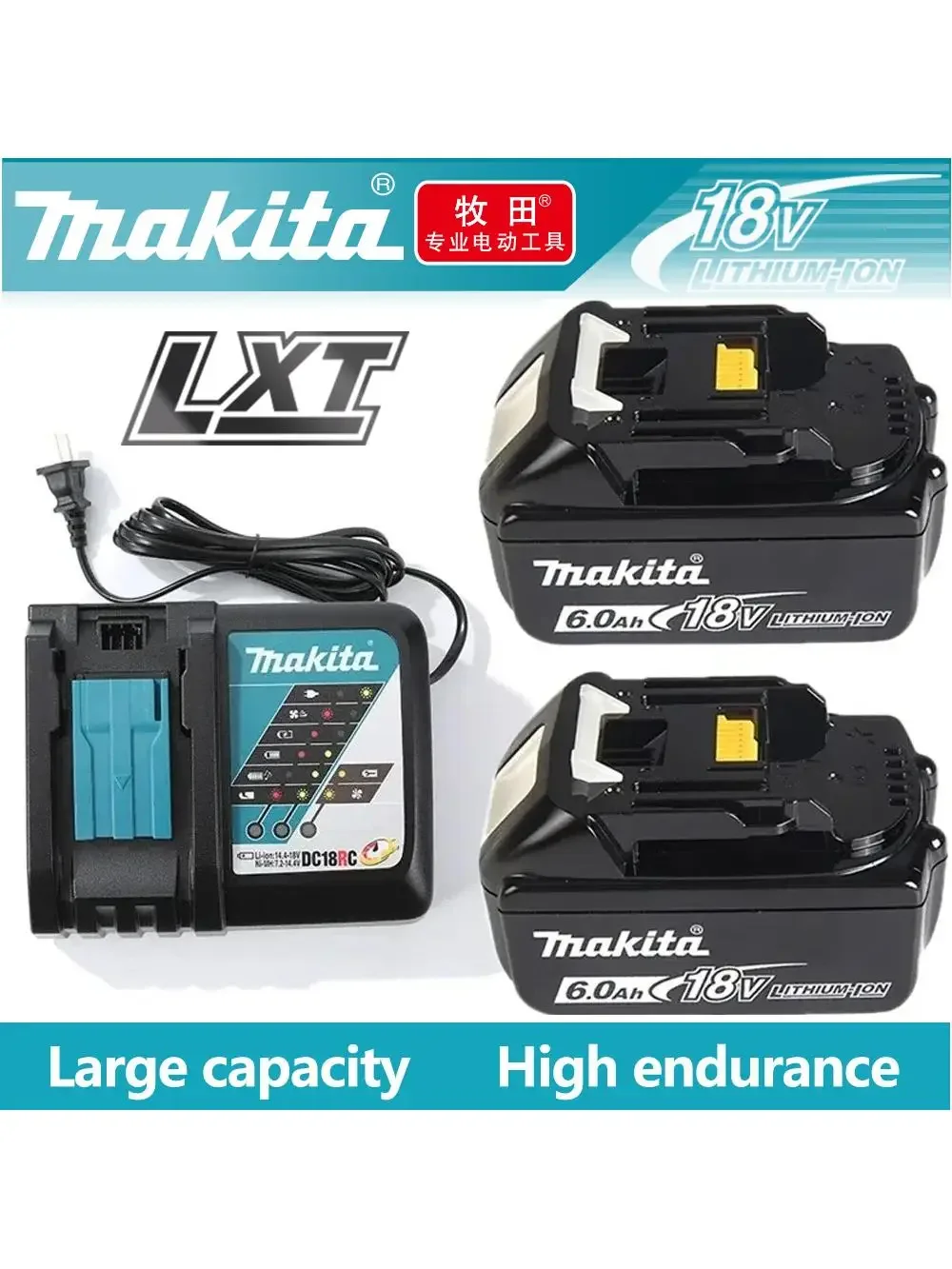 Genuine makita Battery BL1860 BL1850B BL1850 BL1840 BL1830 screwdriver battery & charger 18v Replacement Power Tool Batteries
Genuine makita Battery BL1860 BL1850B BL1850 BL1840 BL1830 screwdriver battery & charger 18v Replacement Power Tool Batteries