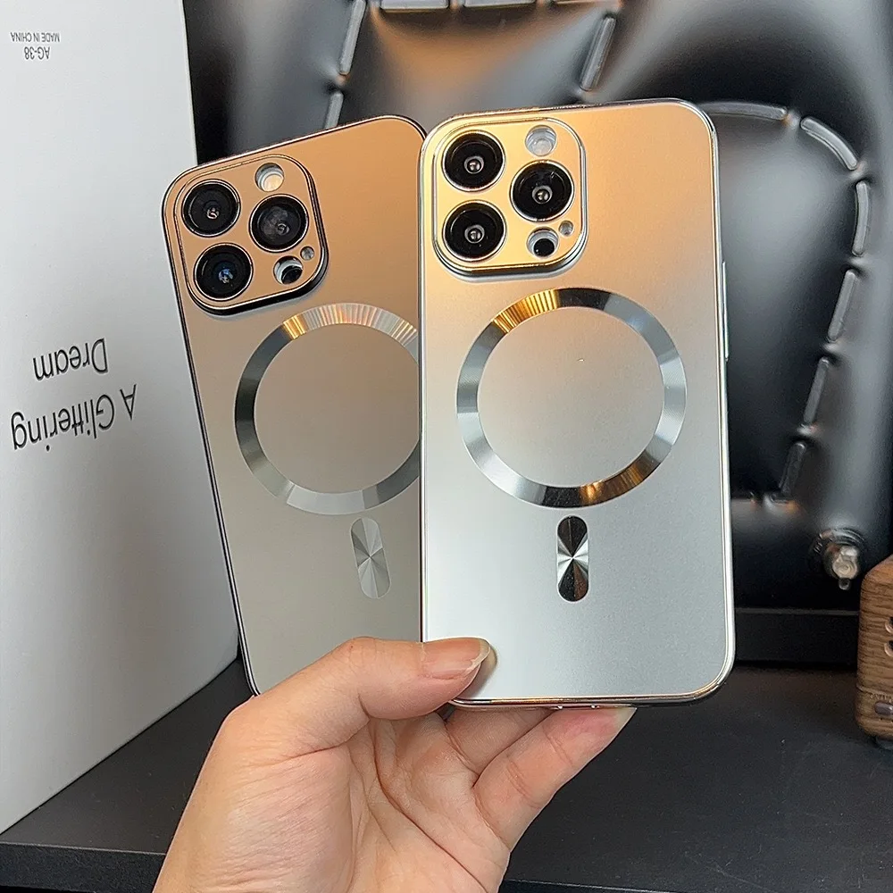 Ultrathin Frosted Matte For Magsafe Wireless Charging Case For iPhone 16 15 14 13 12 Pro Max Magnetic Plating Shockproof Cover
Ultrathin Frosted Matte For Magsafe Wireless Charging Case For iPhone 16 15 14 13 12 Pro Max Magnetic Plating Shockproof Cover