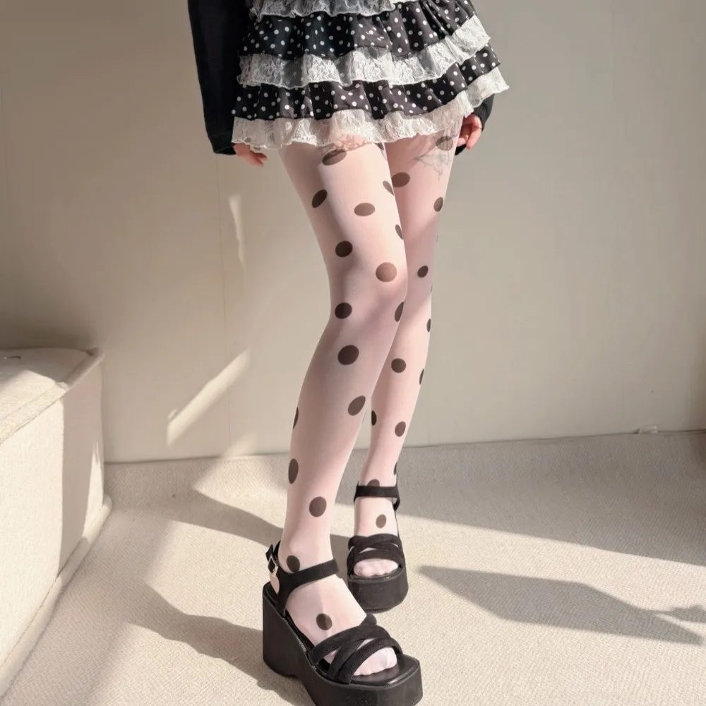Colorful Polka Dot Stockings Elastic Seamless Large Dot Pantyhose Slimming Breathable Y2K Retro Silk Stockings Cosplay
Colorful Polka Dot Stockings Elastic Seamless Large Dot Pantyhose Slimming Breathable Y2K Retro Silk Stockings Cosplay