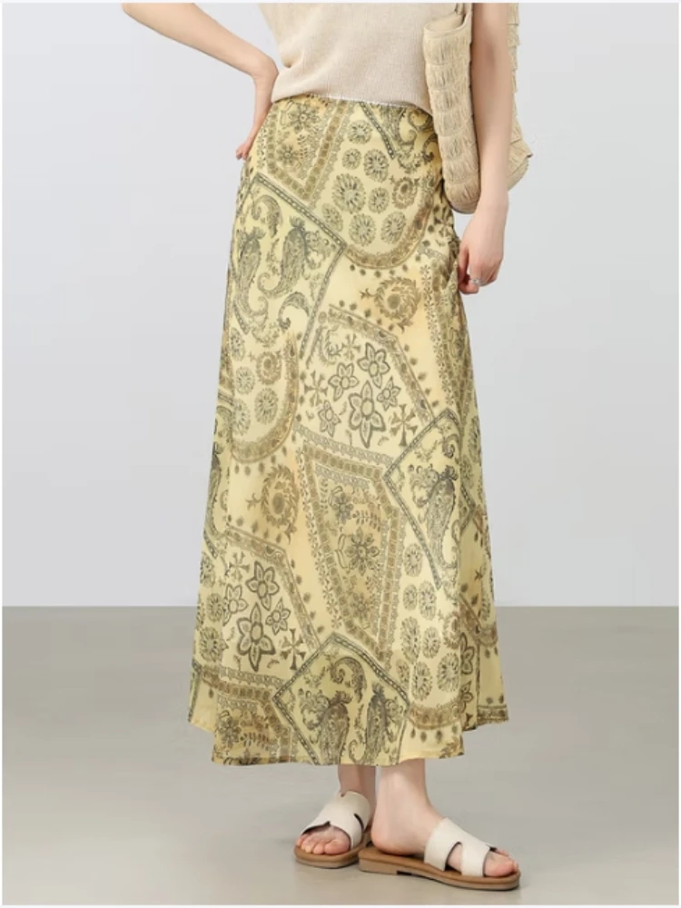 SENTUBILA Midi Woman Chiffon Skirts Bohemian Elegant Printing Summer 2025 A-line High-waist Female Skirt Woman Clothes W52QA2619
SENTUBILA Midi Woman Chiffon Skirts Bohemian Elegant Printing Summer 2025 A-line High-waist Female Skirt Woman Clothes W52QA2619