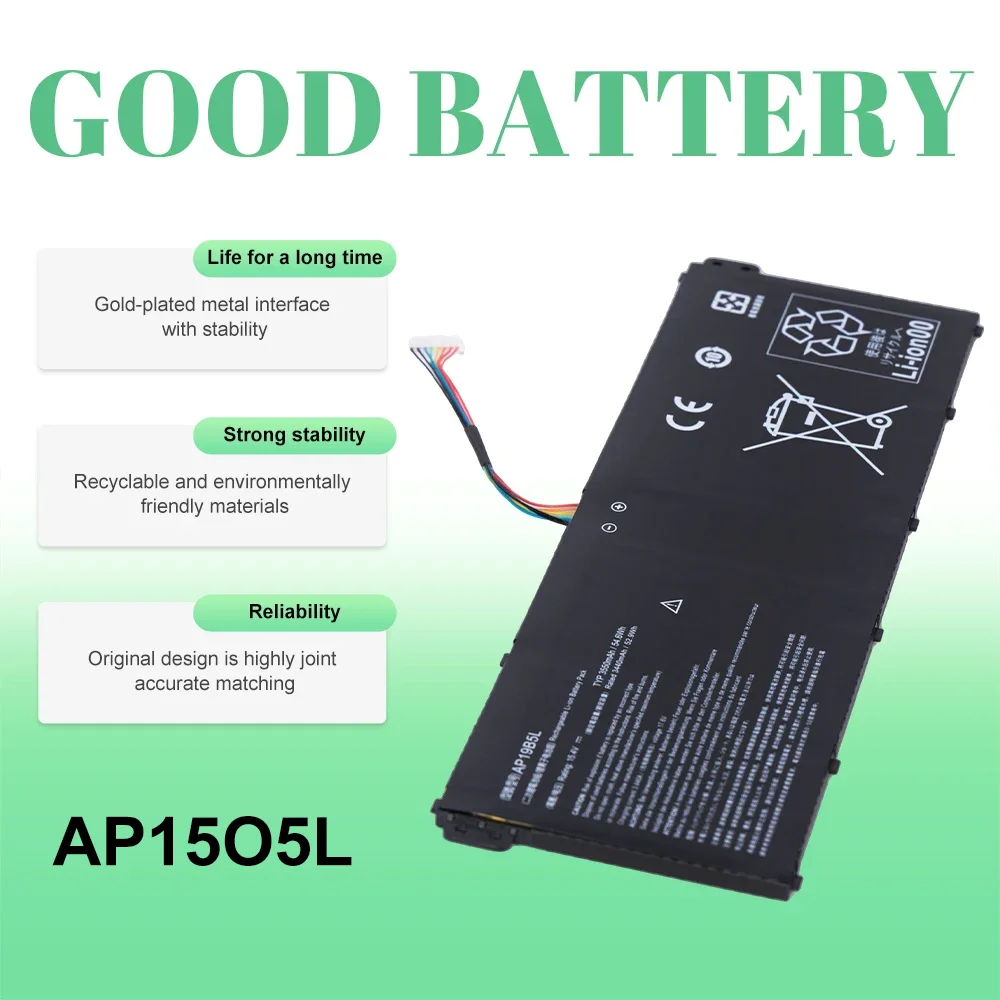 AP15O5L Battery for Acer Aspire S5-371 SF514-51 For Chromebook R13 CB5-312T CB5-312T-K0YK/K8Z9 11.55V 4670mAh
AP15O5L Battery for Acer Aspire S5-371 SF514-51 For Chromebook R13 CB5-312T CB5-312T-K0YK/K8Z9 11.55V 4670mAh