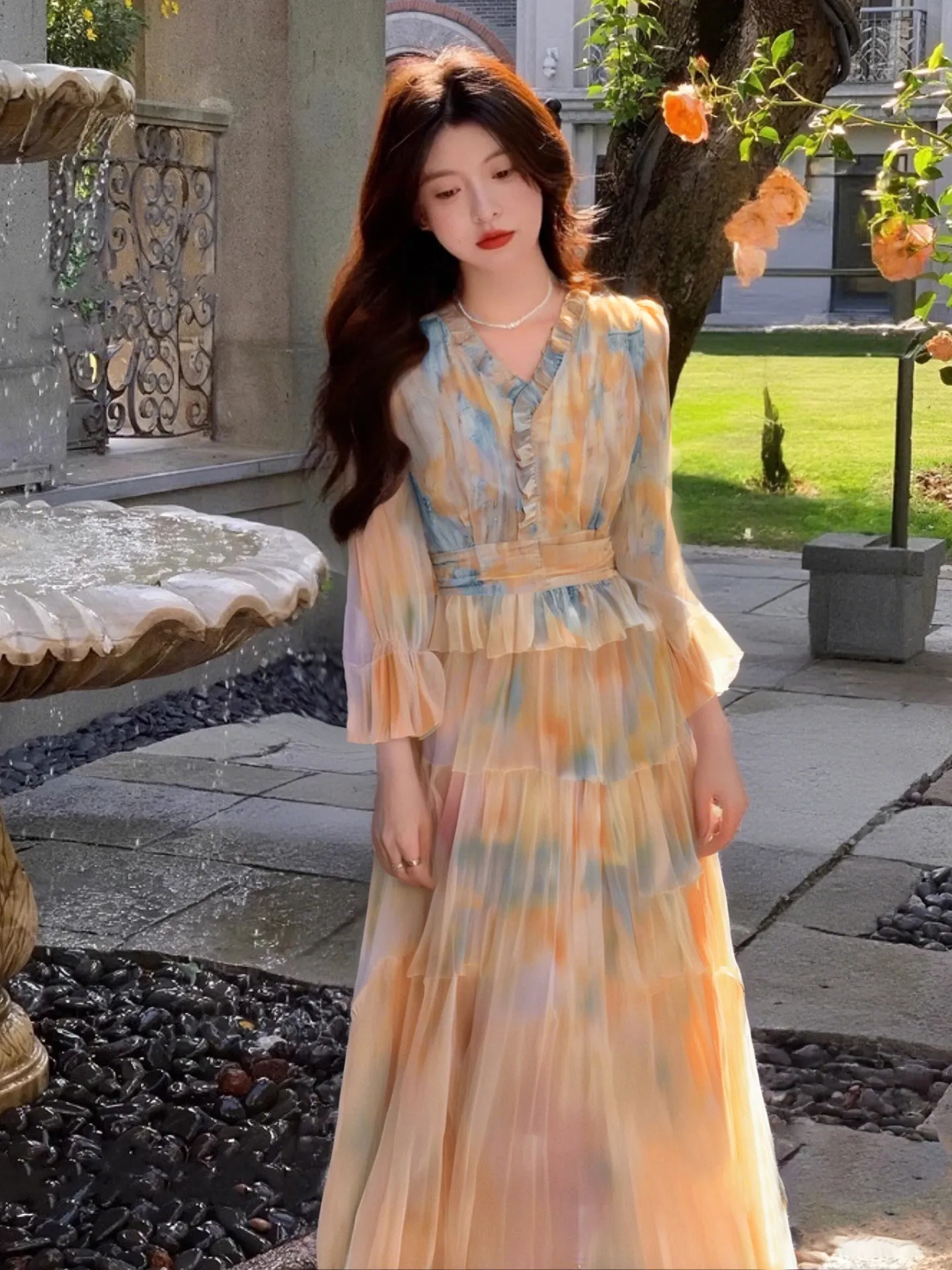 Spring 2026 Floral Print Long Sleeve V-Neck Shirt And Half Skirt Set Luxury Feelings Two-Piece Women's Fashion Ensemble D0671
Spring 2026 Floral Print Long Sleeve V-Neck Shirt And Half Skirt Set Luxury Feelings Two-Piece Women's Fashion Ensemble D0671