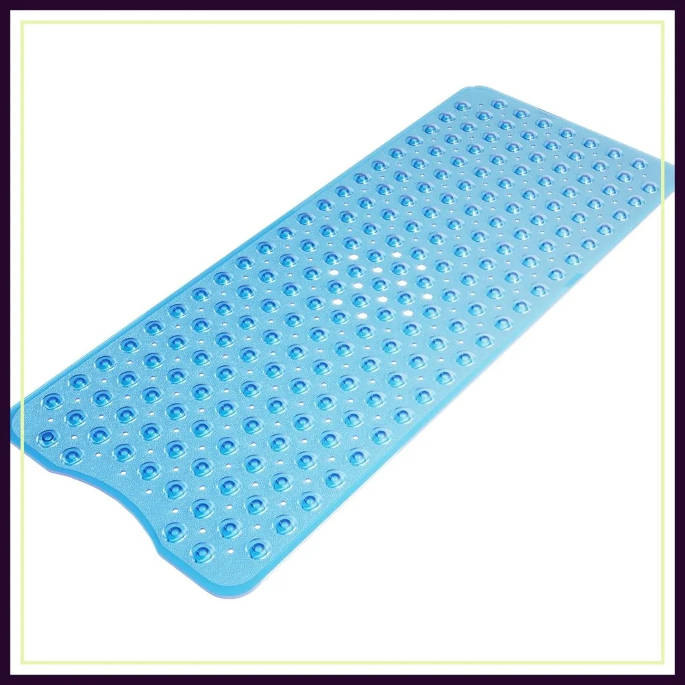 Non Slip Shower Mat 40x16 Inches, Bathtub Mat with Suction Cups & Drain Holes, Clear Blue
Non Slip Shower Mat 40x16 Inches, Bathtub Mat with Suction Cups & Drain Holes, Clear Blue