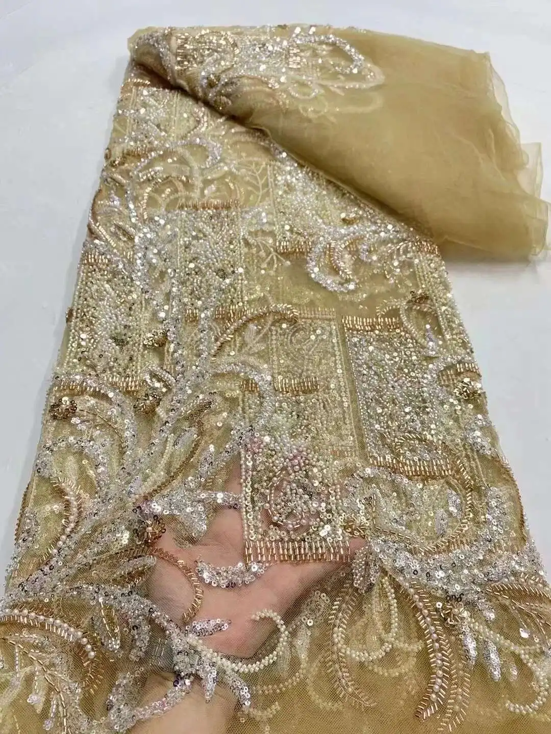 High End 5Y Africa Fashion New Design High Quality Handmade Embroidery Net Lace With Beads Sequins For Party Evening Women Dress
High End 5Y Africa Fashion New Design High Quality Handmade Embroidery Net Lace With Beads Sequins For Party Evening Women Dress