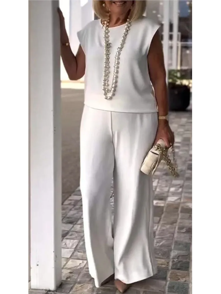 2025 Spring And Summer Women's Clothing Elegant New Style Suit Sleeveless Fashion Solid Color Two-piece Trouser Suit Females
2025 Spring And Summer Women's Clothing Elegant New Style Suit Sleeveless Fashion Solid Color Two-piece Trouser Suit Females