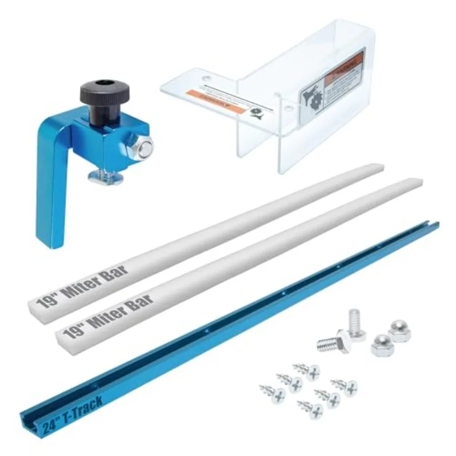 POWERTEC w/Blade Guard 24" T Track 19" HDPE Miter Bars 3" T Track Stop Block Bolt Screw Slot Runners for DIY Crosscut Woodworki
POWERTEC w/Blade Guard 24" T Track 19" HDPE Miter Bars 3" T Track Stop Block Bolt Screw Slot Runners for DIY Crosscut Woodworki
