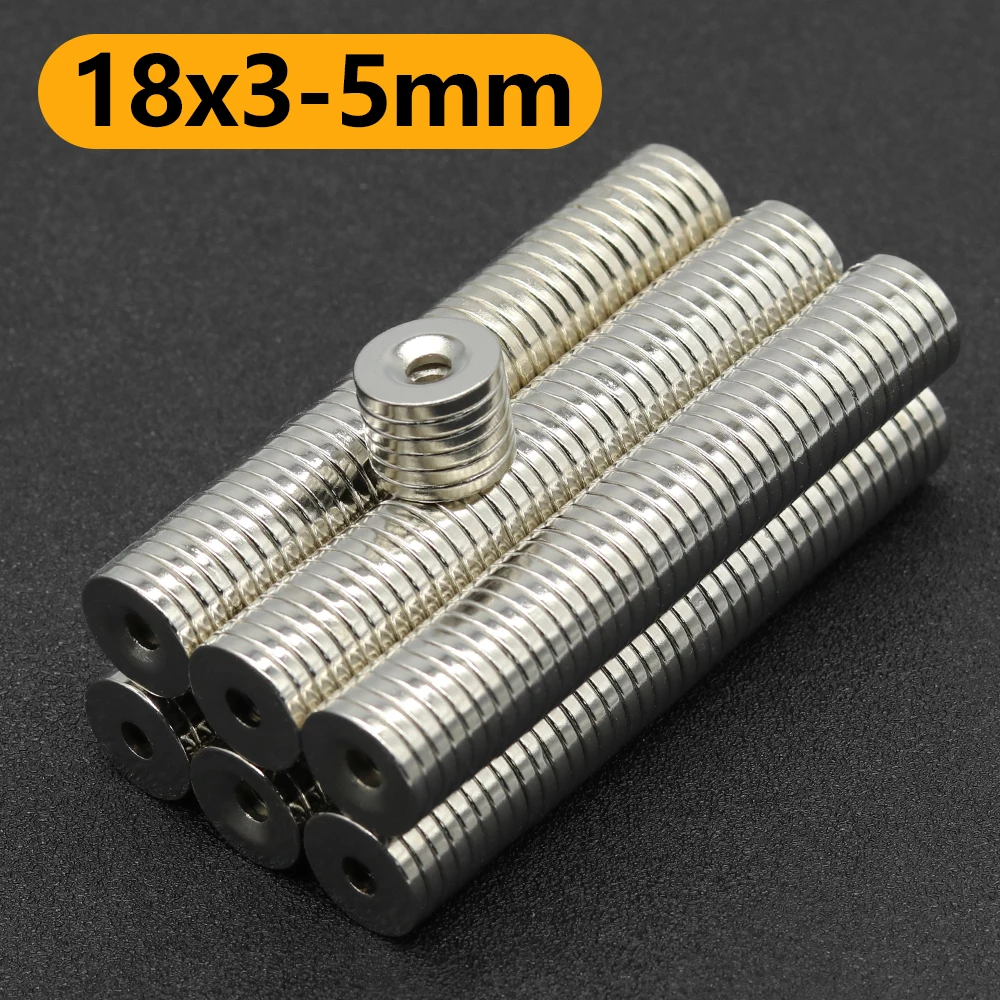 18x3-5mm Super Strong Round Magnet With holes Refrigerator Magnet for Fridge, DIY, Building, Scientific and Office Magnets
18x3-5mm Super Strong Round Magnet With holes Refrigerator Magnet for Fridge, DIY, Building, Scientific and Office Magnets