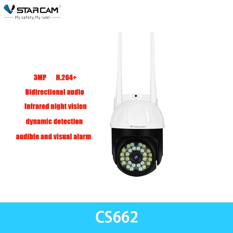 VStarcam 3MPX HD waterproof Auto tracking IP camera with two way audio support CS662 1296P 360 Degree Wireless PTZ IP Camera
VStarcam 3MPX HD waterproof Auto tracking IP camera with two way audio support CS662 1296P 360 Degree Wireless PTZ IP Camera