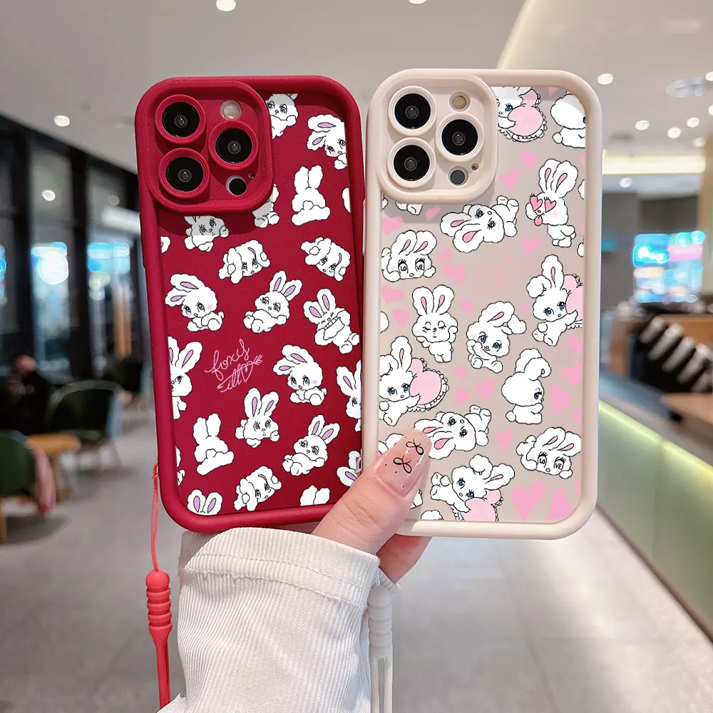 Cartoon Cute Rabbit Fashion Phone Case For XiaoMi Mi 11 Lite 12T POCO F4 F5 X3 X4 X5 GT 5G Soft TPU Back Cover With Hand Strap
Cartoon Cute Rabbit Fashion Phone Case For XiaoMi Mi 11 Lite 12T POCO F4 F5 X3 X4 X5 GT 5G Soft TPU Back Cover With Hand Strap