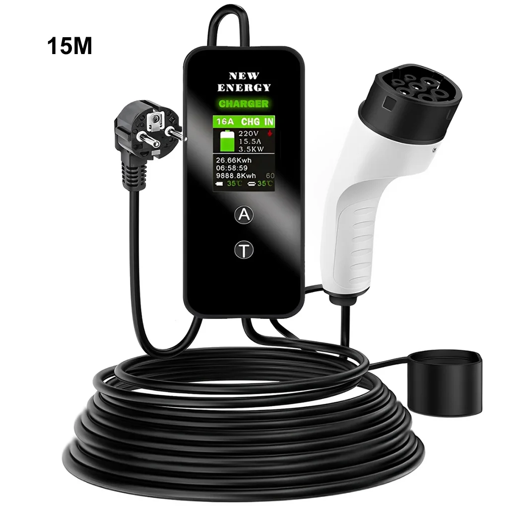 5M/10M/15M Portable 16A 5KW EV Charger With Handbag LCD Display New Energy Electric Vehicle Charger With Storage Bag EU Plug
5M/10M/15M Portable 16A 5KW EV Charger With Handbag LCD Display New Energy Electric Vehicle Charger With Storage Bag EU Plug