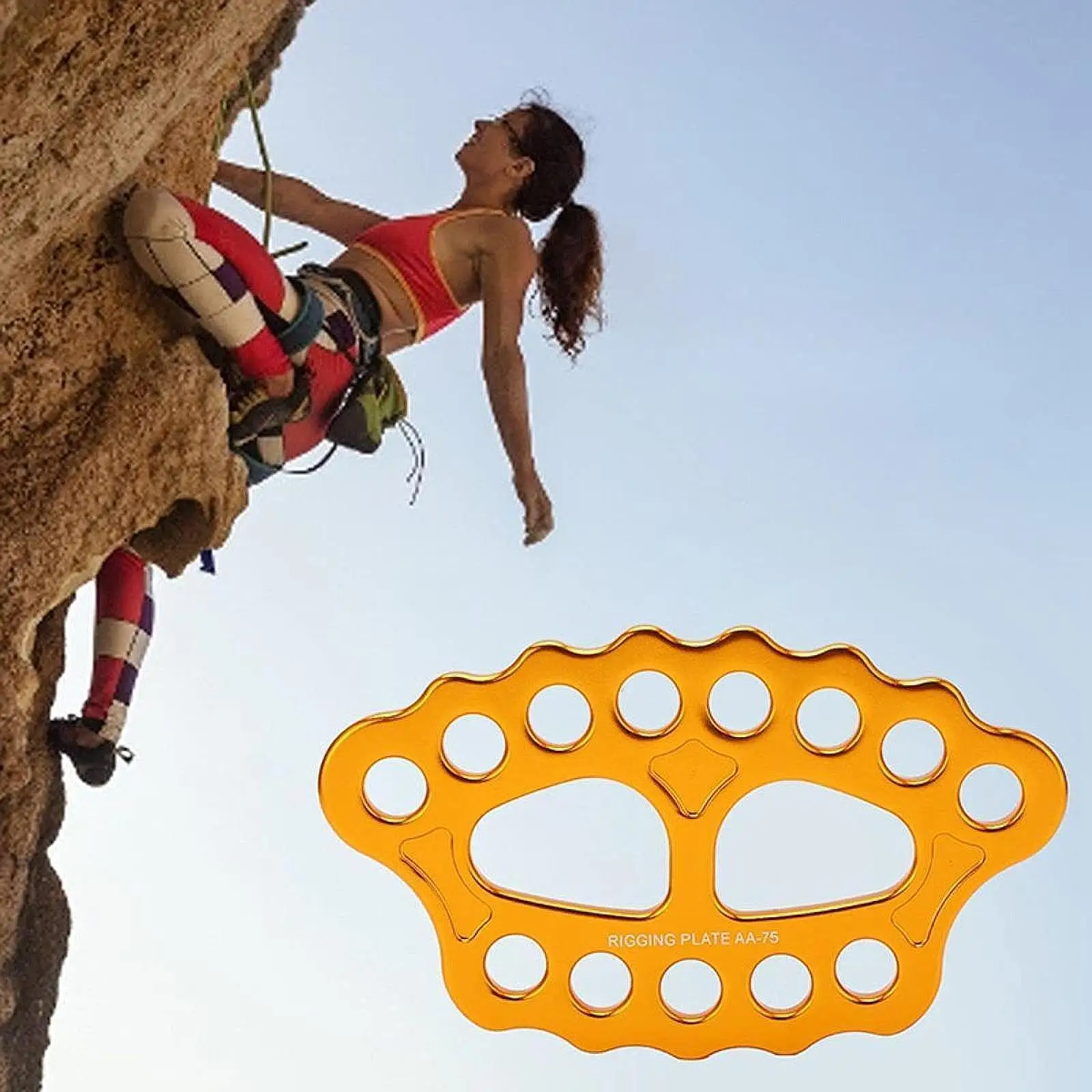 Rigging Plate for Even Load Multiple Anchor Plate Climbing Descender Gear Sturdy
Rigging Plate for Even Load Multiple Anchor Plate Climbing Descender Gear Sturdy