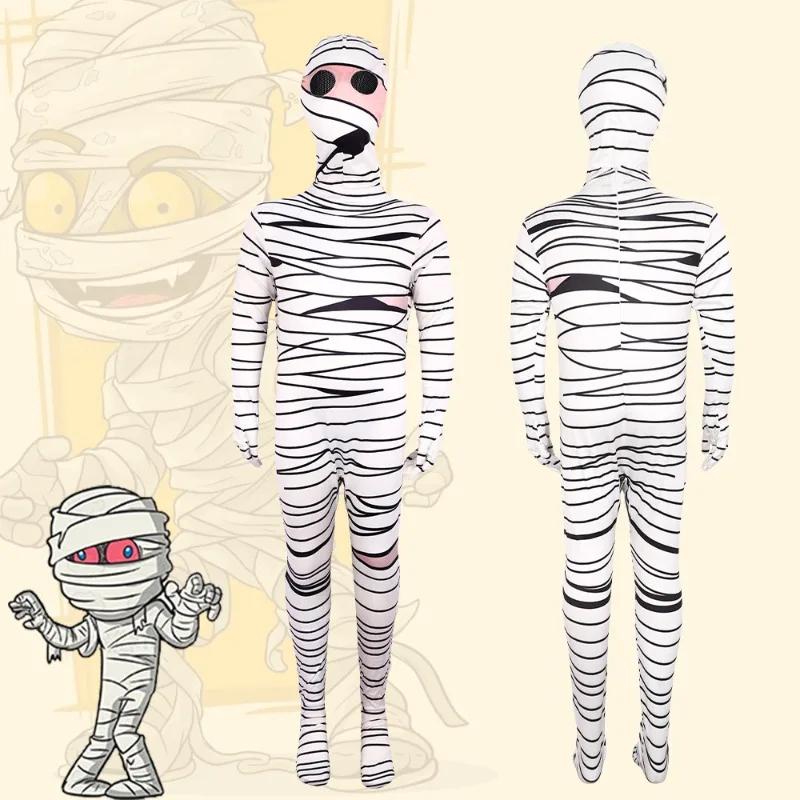 Mummy Full-Body Tight-Fit Jumpsuit Horror Game Role-Playing Carnival Parties and Themed Events Outfits
Mummy Full-Body Tight-Fit Jumpsuit Horror Game Role-Playing Carnival Parties and Themed Events Outfits