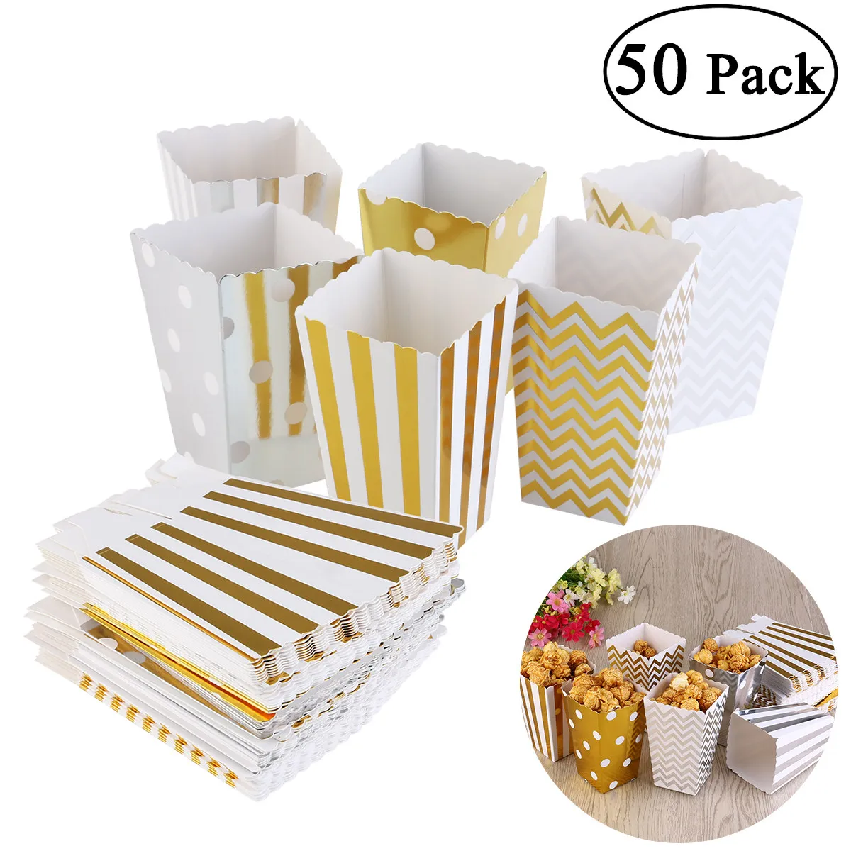 NUOLUX 50pcs Mini Popcorn Cartons Yellow Scalloped Cardboard Boxes for Party Treats Portable Candy Containers Snack Favor Boxes
NUOLUX 50pcs Mini Popcorn Cartons Yellow Scalloped Cardboard Boxes for Party Treats Portable Candy Containers Snack Favor Boxes