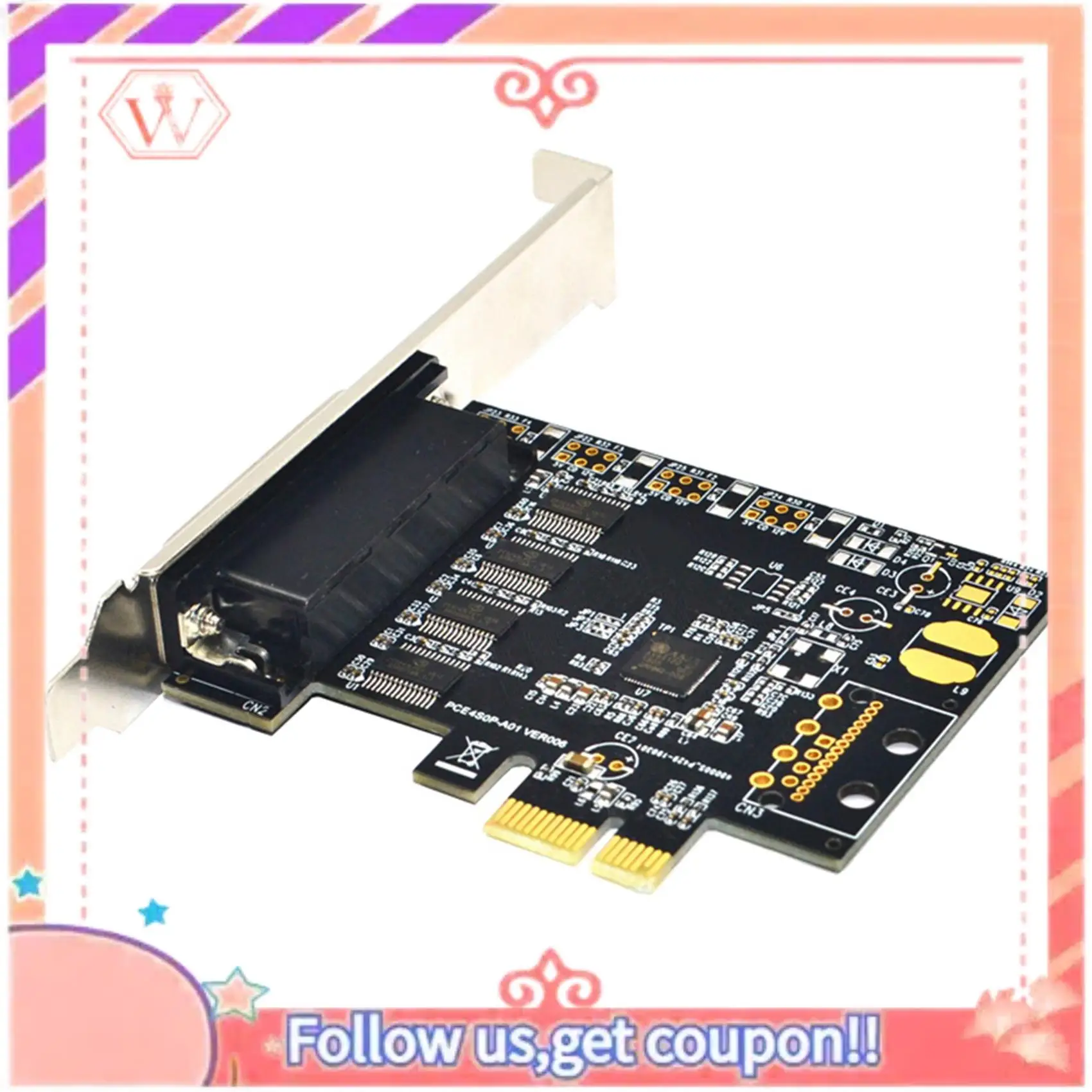 Upgraded 2X PCI-E Serial Port Card Pcie To 4 Serial Port RS232 9-Pin Industrial Control 4-Port Expansion Card AX99100 With Cable
Upgraded 2X PCI-E Serial Port Card Pcie To 4 Serial Port RS232 9-Pin Industrial Control 4-Port Expansion Card AX99100 With Cable