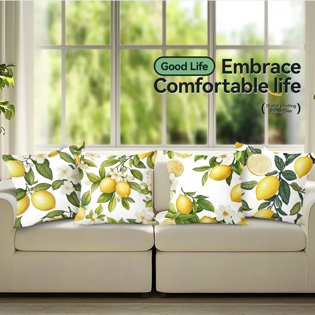 4 Pcs Lemons And Flowers Single-sided Printed Pillowcase Cushion Cover,suitable For Living Room,bedroom,car Decoration
4 Pcs Lemons And Flowers Single-sided Printed Pillowcase Cushion Cover,suitable For Living Room,bedroom,car Decoration