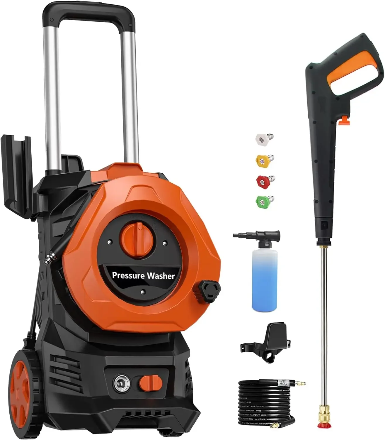 Electric Power Washer 4200PSI 2.5 GPM Pressure Washer with 25 Ft Hose, 4 Quick Connect Nozzles Power Washers
Electric Power Washer 4200PSI 2.5 GPM Pressure Washer with 25 Ft Hose, 4 Quick Connect Nozzles Power Washers