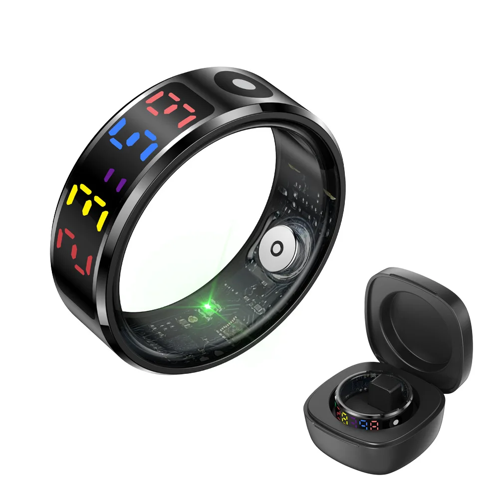 New R12 display screen smart ring heart rate blood oxygen sleep health monitoring waterproof cross-border sports ring
New R12 display screen smart ring heart rate blood oxygen sleep health monitoring waterproof cross-border sports ring