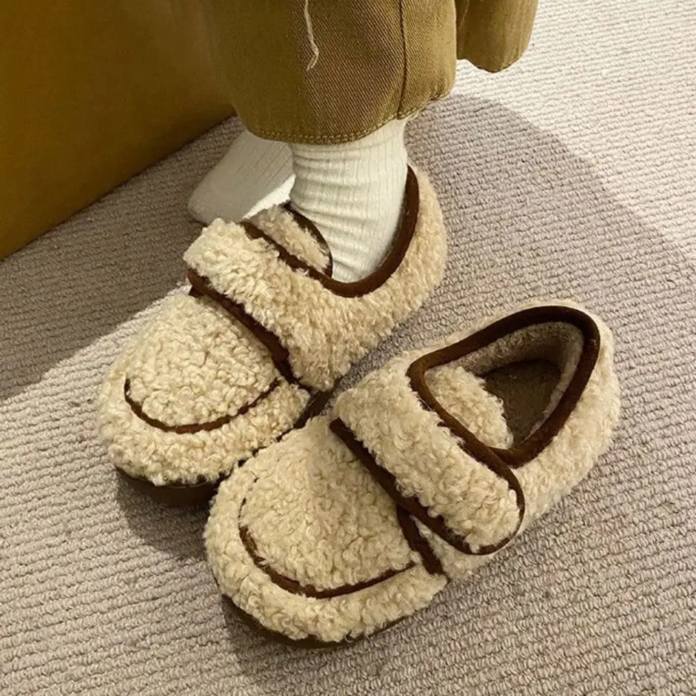 Round Head Plush Warm Slippers Soft Soled Anti-slip Lamb Fleece Slippers Casual Indoor Outdoor Homewear Cotton Shoes Fall Winter
Round Head Plush Warm Slippers Soft Soled Anti-slip Lamb Fleece Slippers Casual Indoor Outdoor Homewear Cotton Shoes Fall Winter