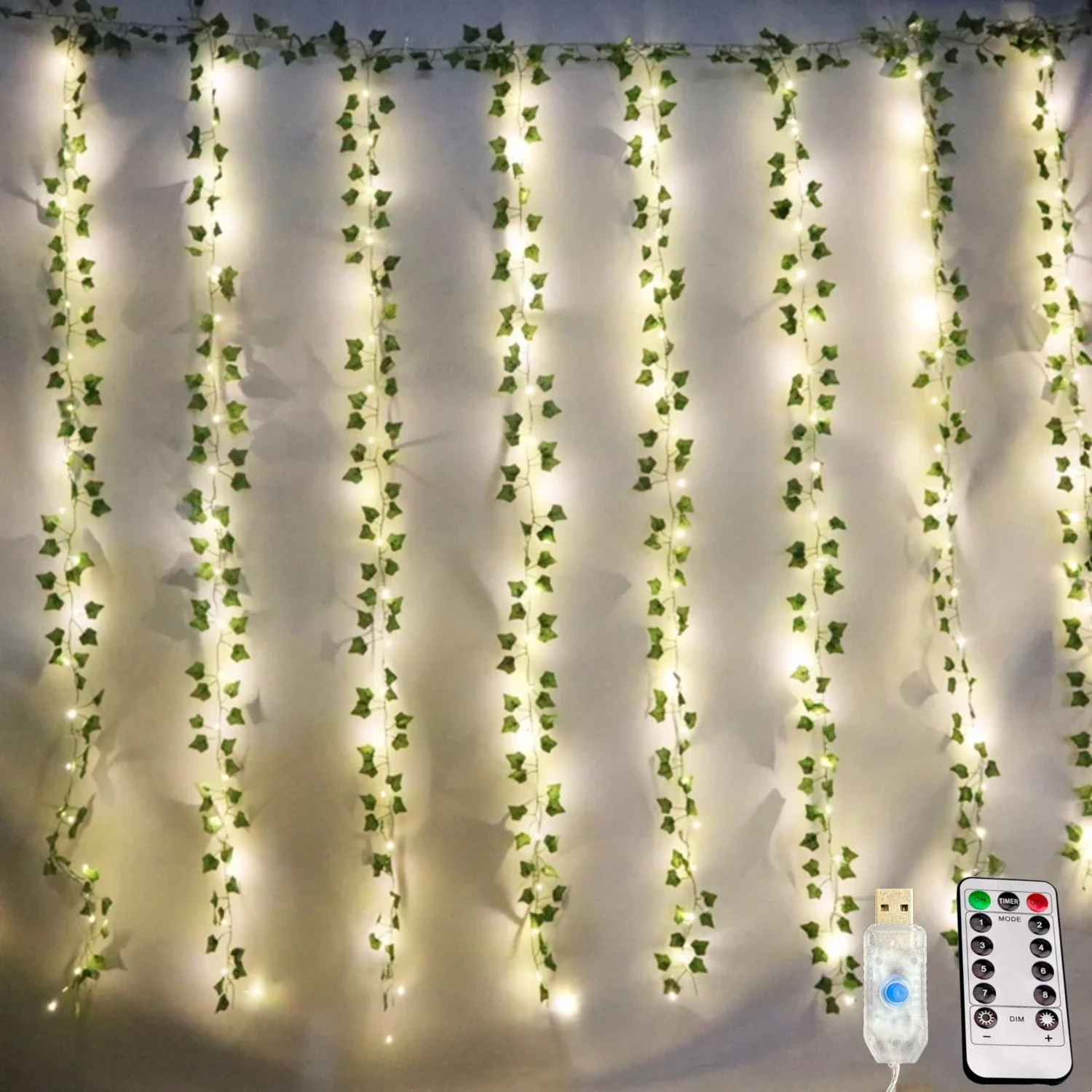 USB Maple Leaf Curtain Light Ivy Artificial Green Leaf Garland Plant Indoor and Outdoor Decoration Hanging 8Modes light string
USB Maple Leaf Curtain Light Ivy Artificial Green Leaf Garland Plant Indoor and Outdoor Decoration Hanging 8Modes light string