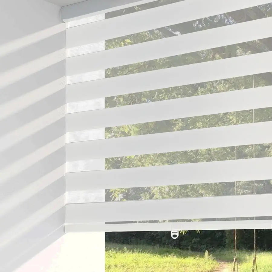 Cordless Zebra Blinds Light Filtering DualLayer Window Shades for Privacy White Color Maximum Height 72 Width 22.5
Cordless Zebra Blinds Light Filtering DualLayer Window Shades for Privacy White Color Maximum Height 72 Width 22.5