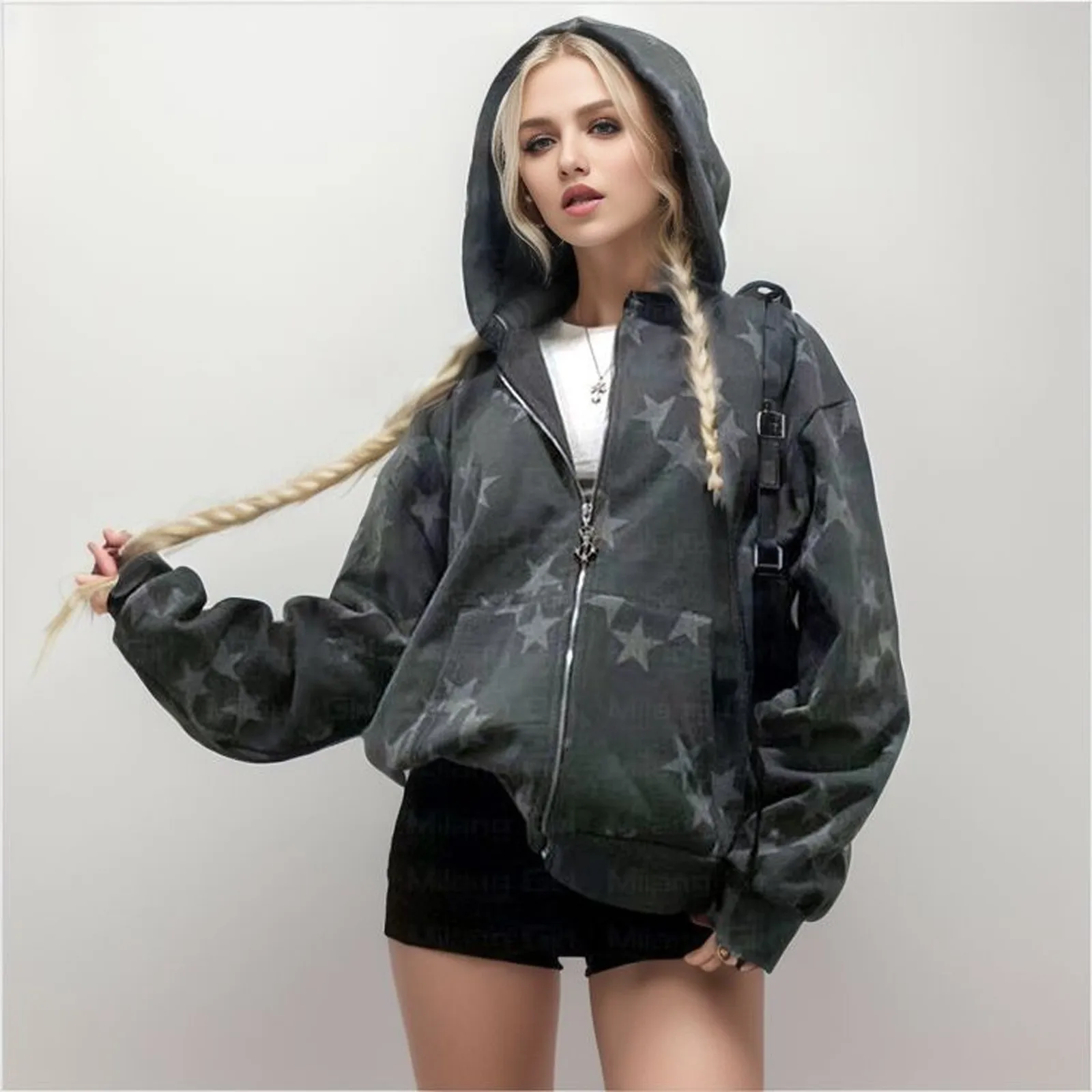 Women Vintage Star Print Hoodies Fashion Casual Zip Up Long Sleeve Loose Jacket Coats Harajuku Hooded Sweatshirts Y2k Streetwear
Women Vintage Star Print Hoodies Fashion Casual Zip Up Long Sleeve Loose Jacket Coats Harajuku Hooded Sweatshirts Y2k Streetwear