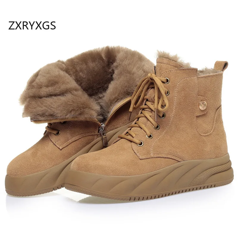 ZXRYXGS, утепленные шерстяные ботинки из матовой воловьей кожи первого слоя, обувь на плоской платформе, теплые удобные зимние ботинки, зима 2021, женские ботинки
ZXRYXGS, утепленные шерстяные ботинки из матовой воловьей кожи первого слоя, обувь на плоской платформе, теплые удобные зимние ботинки, зима 2021, женские ботинки