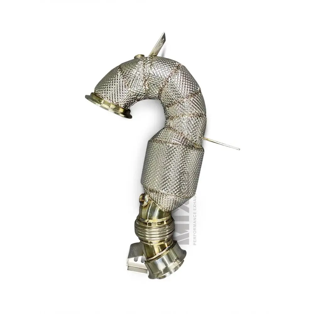 exhaust downpipe, automotive exhaust pipe, stainless steel exhaust high flow downpipe for Mercedes Benz GT50 GT53 3.0T 2019-2020
exhaust downpipe, automotive exhaust pipe, stainless steel exhaust high flow downpipe for Mercedes Benz GT50 GT53 3.0T 2019-2020