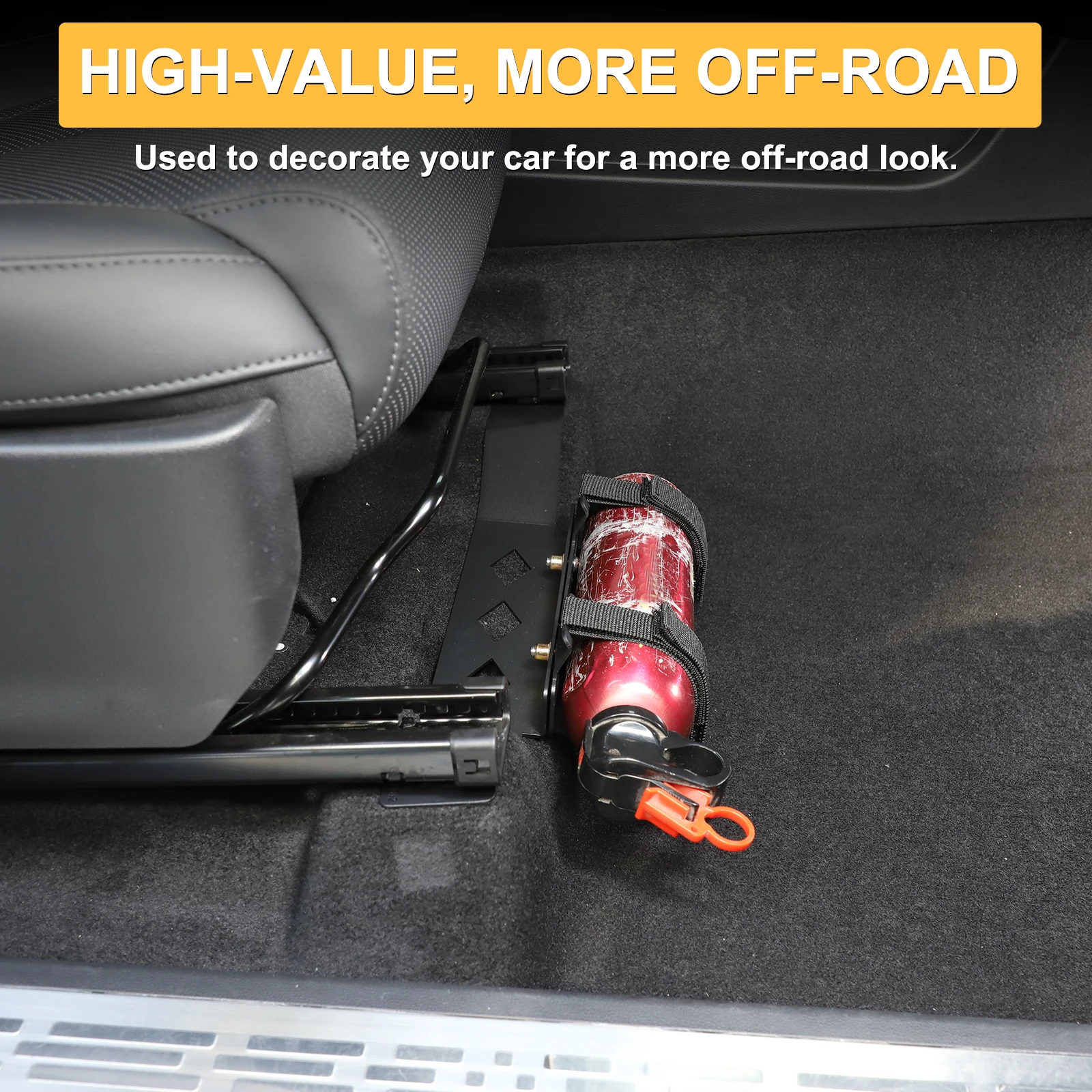 For 2024+ Haval H9 co-driver seat fire extinguisher bracket bracket accessories under the seat Aluminum alloy Black (magic belt)
For 2024+ Haval H9 co-driver seat fire extinguisher bracket bracket accessories under the seat Aluminum alloy Black (magic belt)