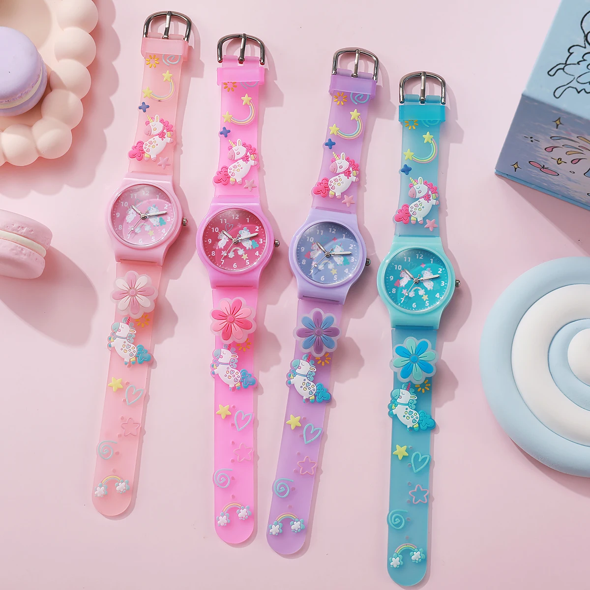 Kids' Cute Unicorn Quartz Watch, Soft Silicone Strap, Cartoon Decorated Quartz Watch, Lightweight Student Wristwatch
Kids' Cute Unicorn Quartz Watch, Soft Silicone Strap, Cartoon Decorated Quartz Watch, Lightweight Student Wristwatch
