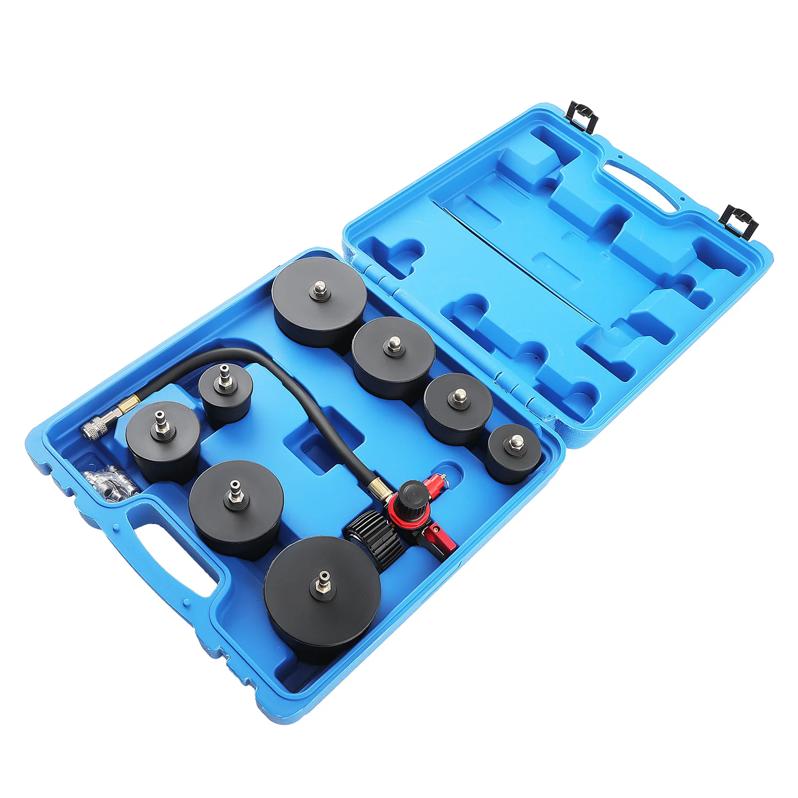 Набор для проверки герметичности турбосистемы, 4 пары ступенчатых адаптеров 35, 40, 45 мм
Набор для проверки герметичности турбосистемы, 4 пары ступенчатых адаптеров 35, 40, 45 мм