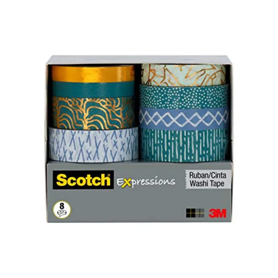 Expressions Washi Tape, 8 Rolls/Pack C1017-8-P6
Expressions Washi Tape, 8 Rolls/Pack C1017-8-P6
