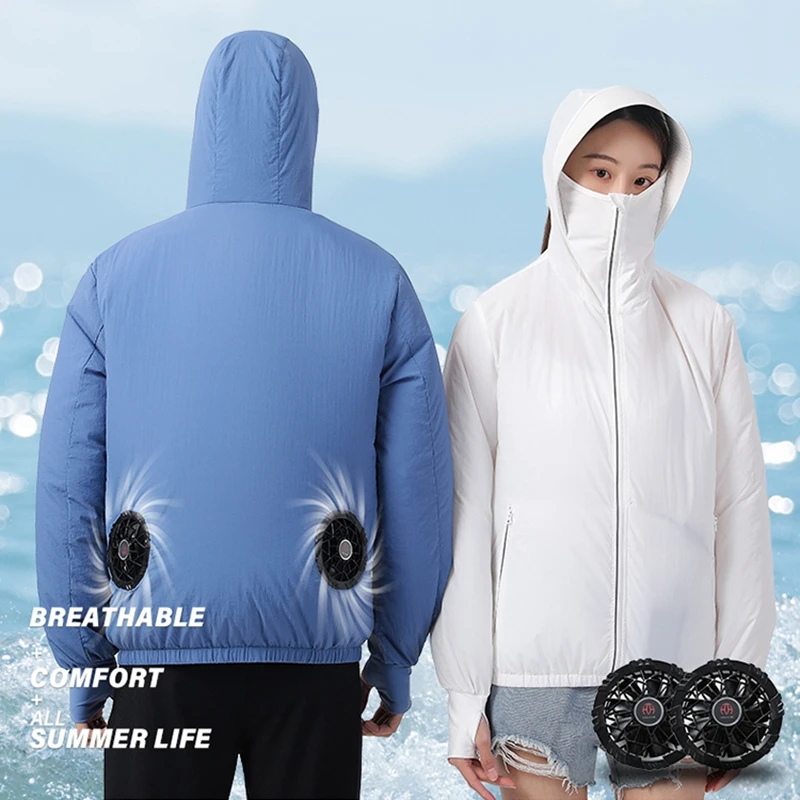 Minsu 2025Summer Hooded with Fan Clothes Cooling Work Clothes Refrigeration Fishing Men and Women Couple Sun-Protective Clothing
Minsu 2025Summer Hooded with Fan Clothes Cooling Work Clothes Refrigeration Fishing Men and Women Couple Sun-Protective Clothing