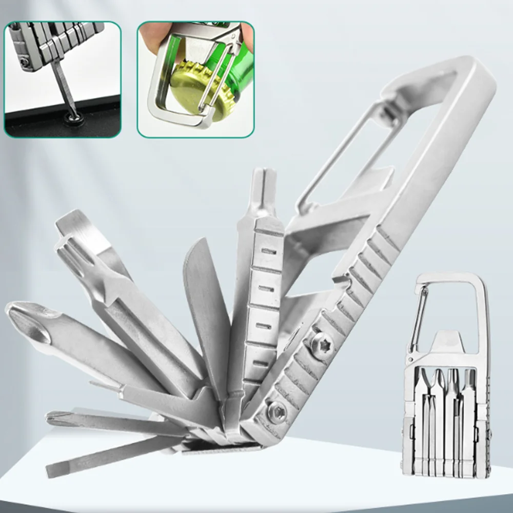 Stainless Steel Pocket Tool - Portable Folding Design with Bottle Opener & Screwdrivers for Camping, Hiking, Bicycle Repair
Stainless Steel Pocket Tool - Portable Folding Design with Bottle Opener & Screwdrivers for Camping, Hiking, Bicycle Repair