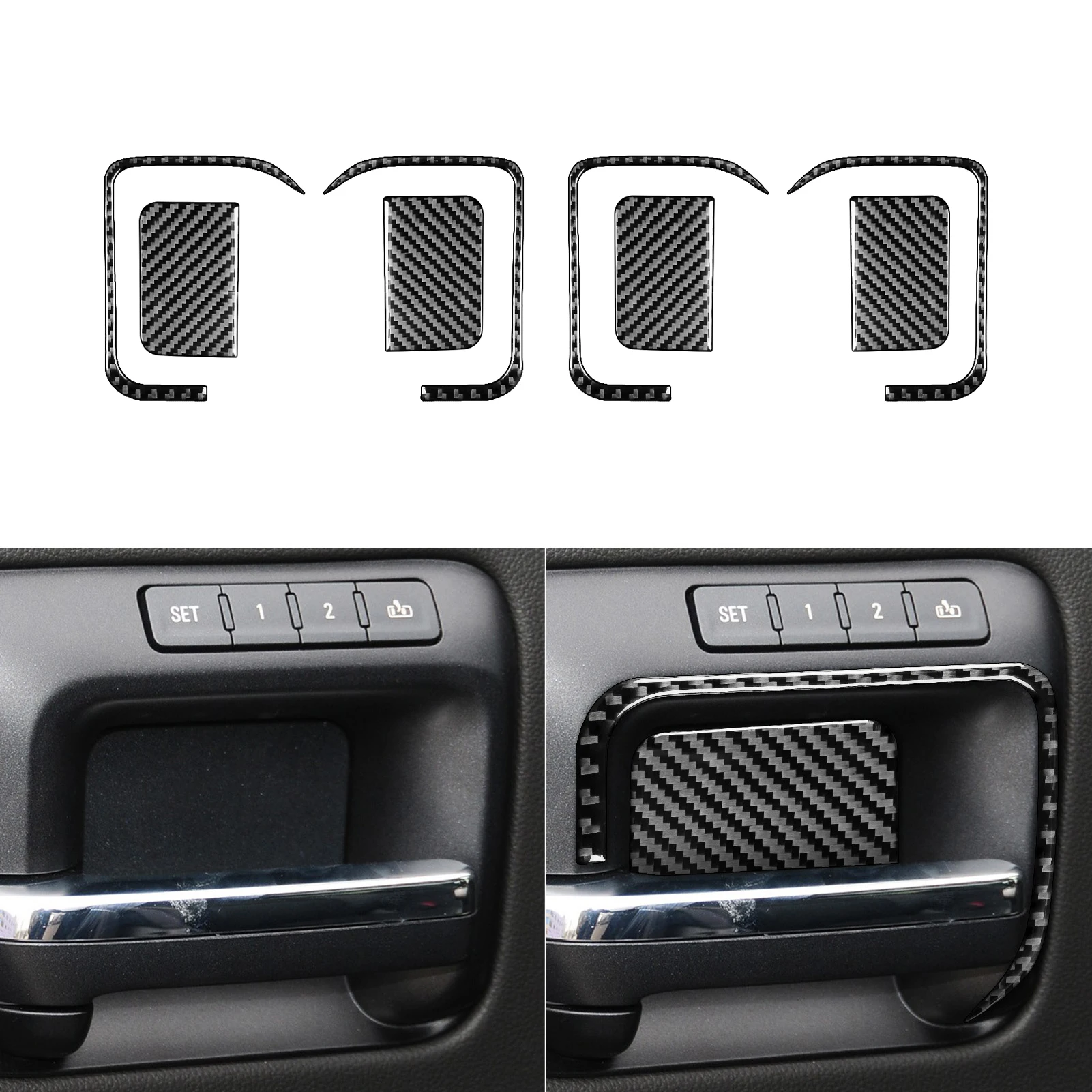 Для Chevrolet Silverado 1500 GMC Sierra 1500 2014-18 внутренняя дверная ручка из углеродного волокна панель под дерево наклейки для салона автомобиля
Для Chevrolet Silverado 1500 GMC Sierra 1500 2014-18 внутренняя дверная ручка из углеродного волокна панель под дерево наклейки для салона автомобиля